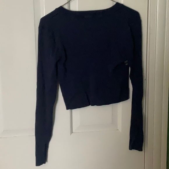 Cropped knit sweater with stripe from garage - Picture 2 of 3